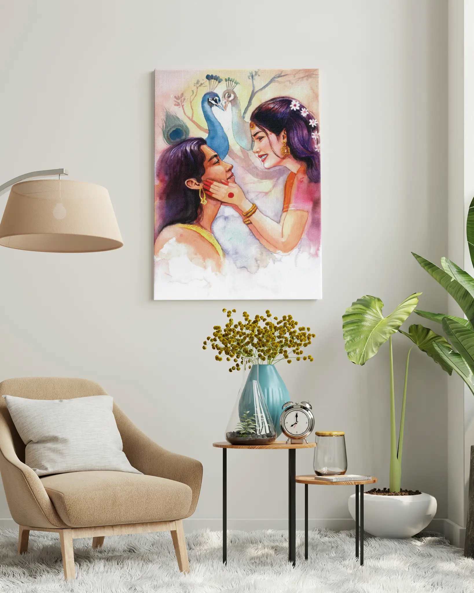 Radha Krishna canvas art